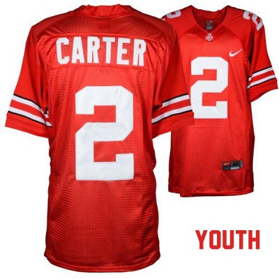 Ohio State Buckeyes Youth Cris Carter #2 Red Authentic Nike College NCAA Stitched Football Jersey HT19Q61XC